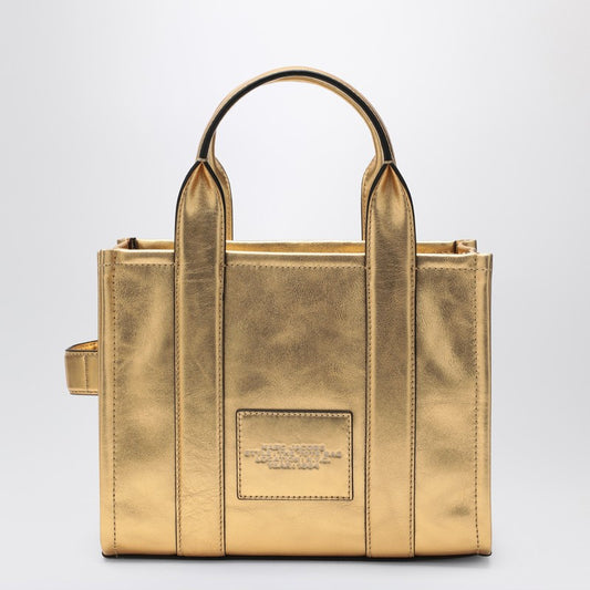 Marc Jacobs Gold Leather The Small Tote Bag