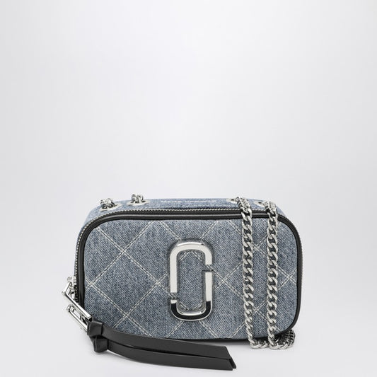 Marc Jacobs Kleine Umhängetasche The Snapshot aus gestepptem Denim