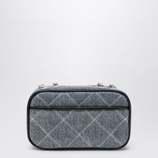 Marc Jacobs Kleine Umhängetasche The Snapshot aus gestepptem Denim