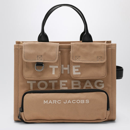 Sac cabas cargo moyen Marc Jacobs beige en toile