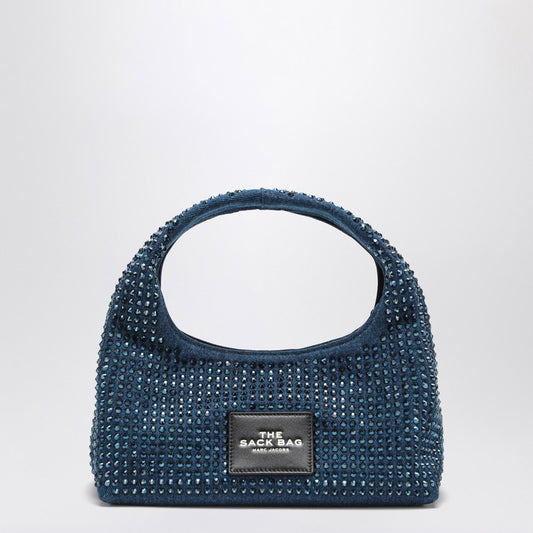 Marc Jacobs Borsa The Mini Sack in denim with rhinestones