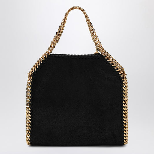 Stella Mccartney – Schwarze/goldene Falabella-Mini-Tragetasche