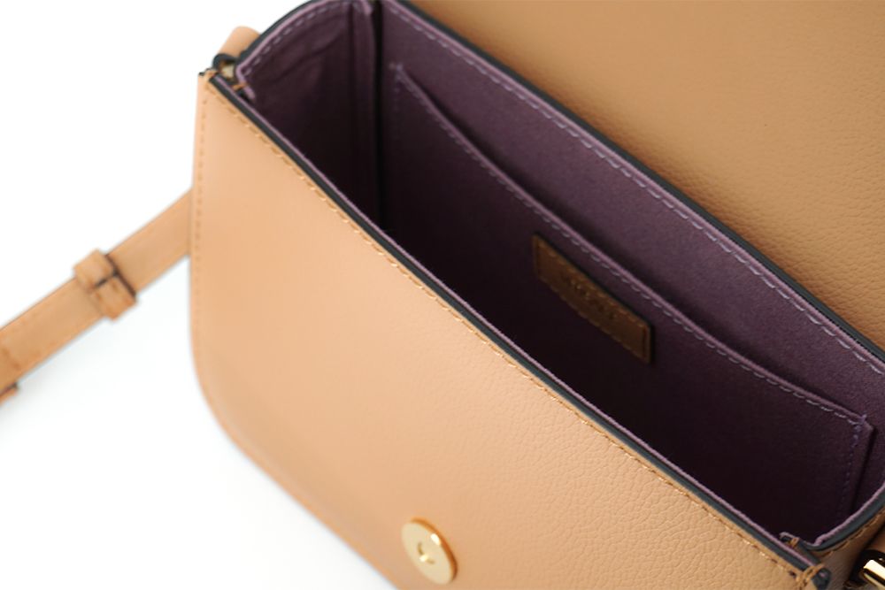 Versace Elegant Calf Leather Shoulder Bag In Brown