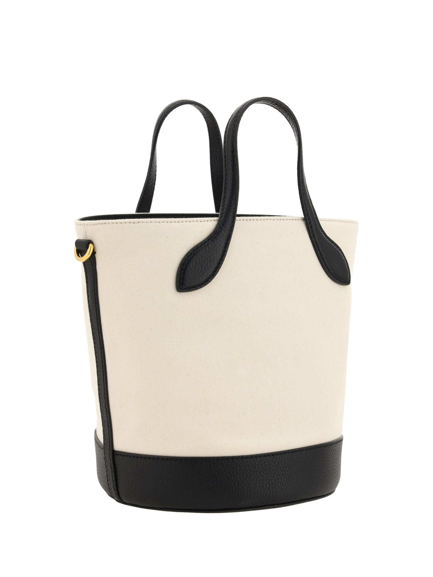 Bally Elegant Monogram Bucket Bag in Black & White at The Platonist