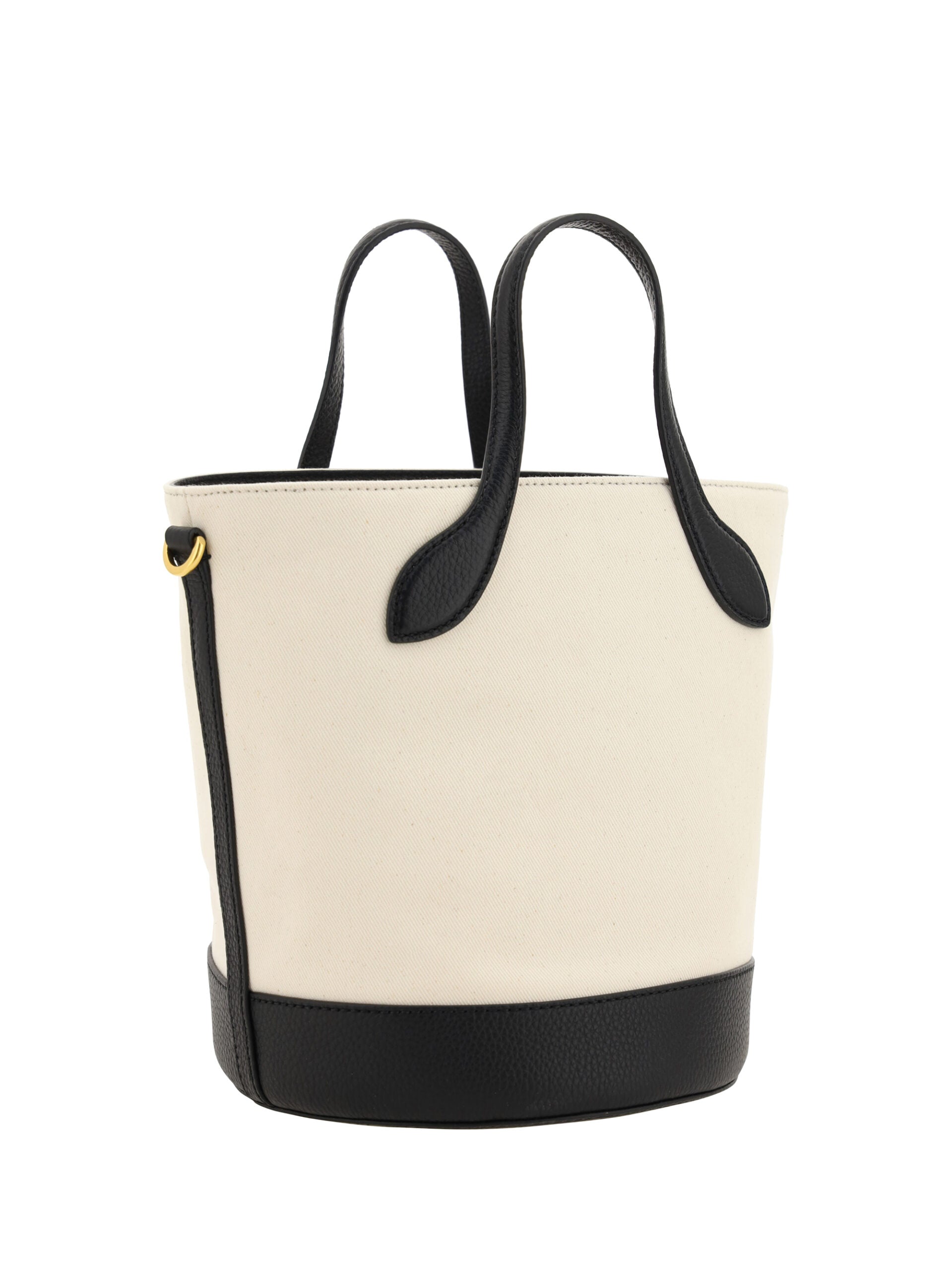 Bally Elegant Monogram Bucket Bag in Black & White at The Platonist