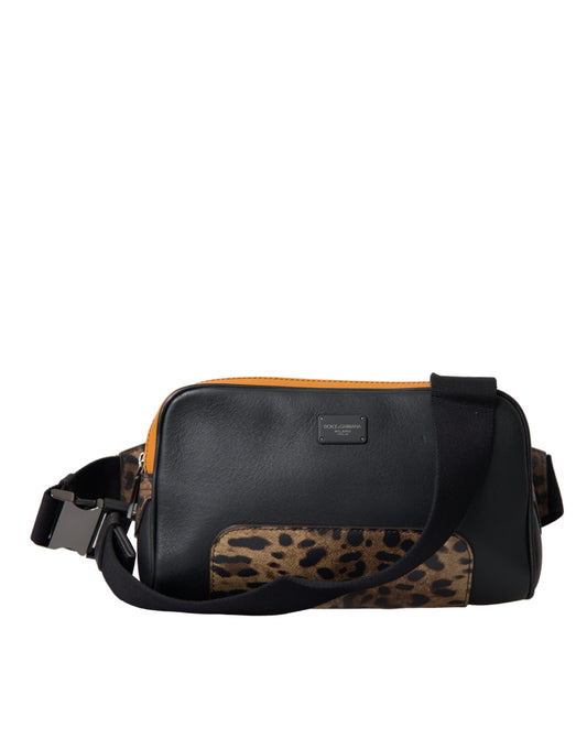 Sac ceinture léopard en cuir exotique Dolce &amp; Gabbana