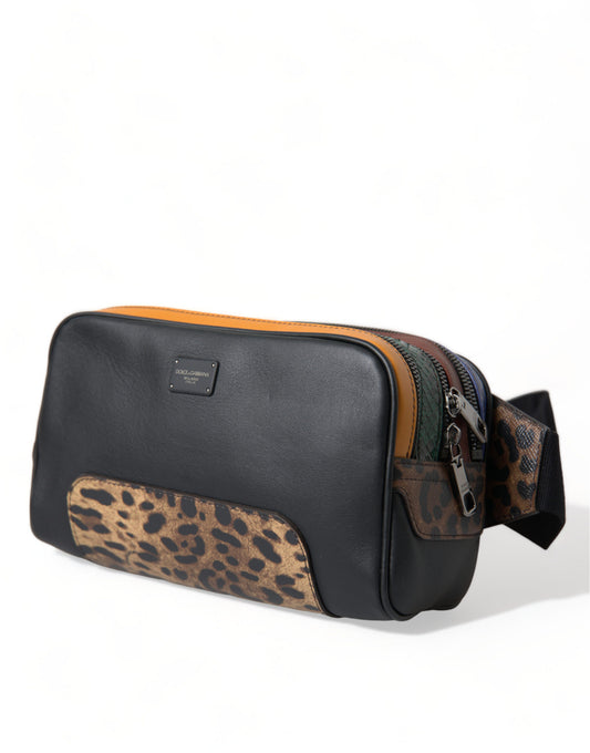 Sac ceinture léopard en cuir exotique Dolce &amp; Gabbana