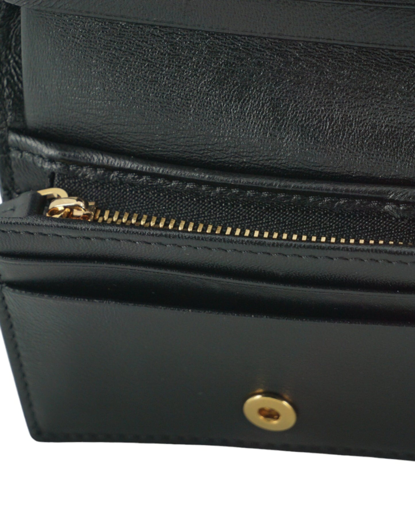 Versace Elegant Compact Leather Wallet In Brown