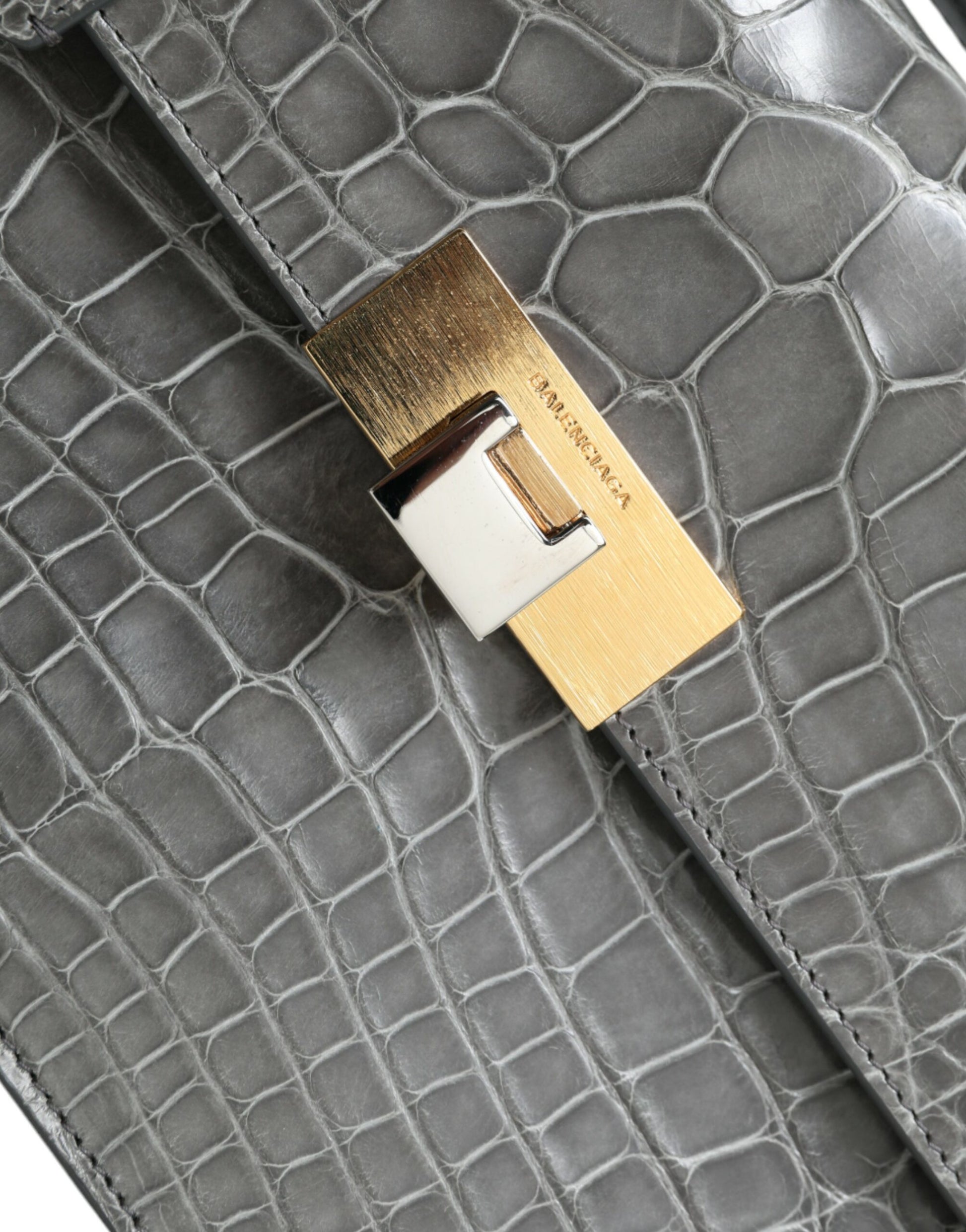 Balenciaga Alligator Leather Medium Shoulder Bag at The Platonist