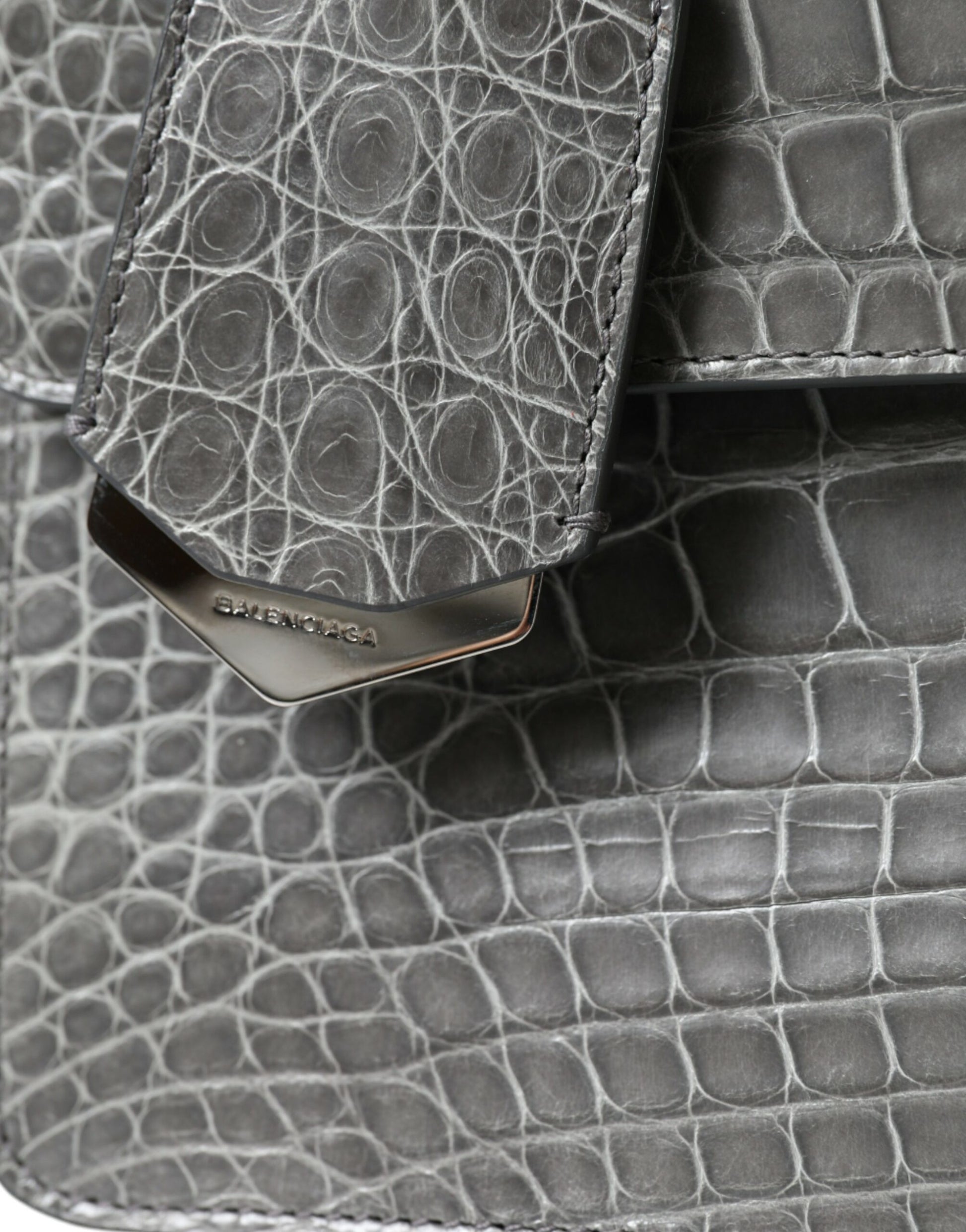Balenciaga Alligator Leather Medium Shoulder Bag at The Platonist