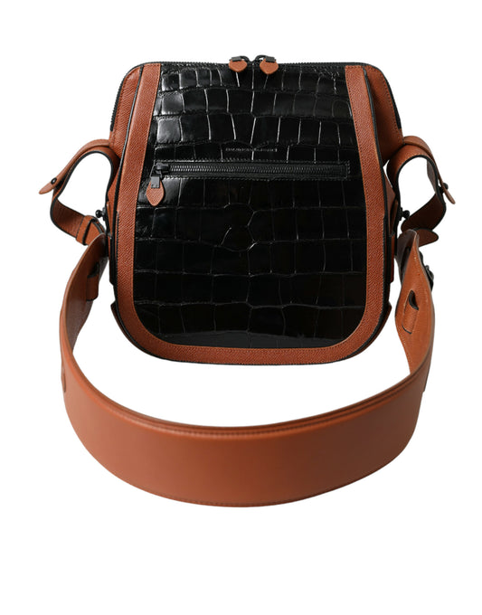 Balenciaga Elegant Crocodile Leather Crossbody Bag at The Platonist
