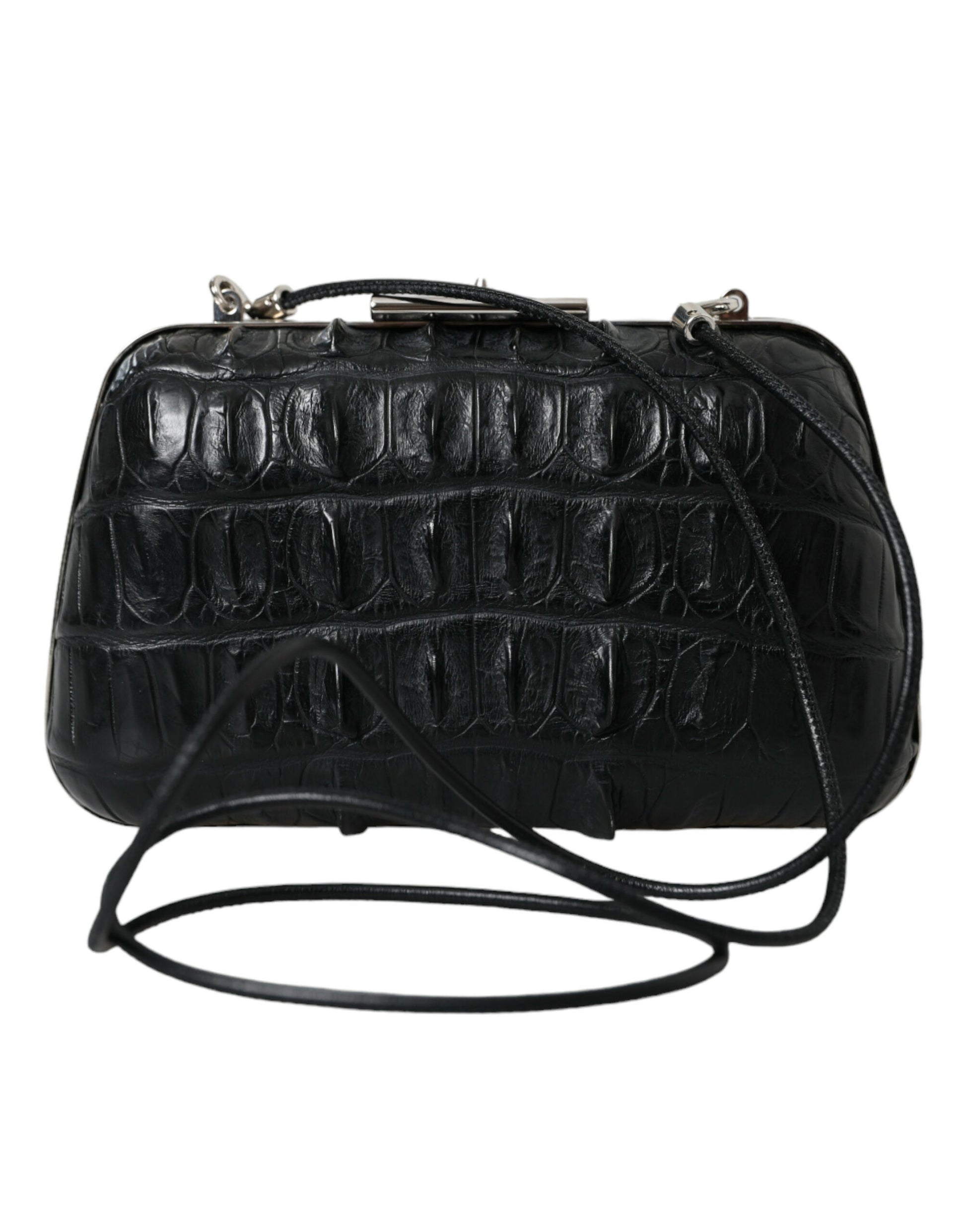 Balenciaga Elegant Crocodile Leather Evening Clutch at The Platonist