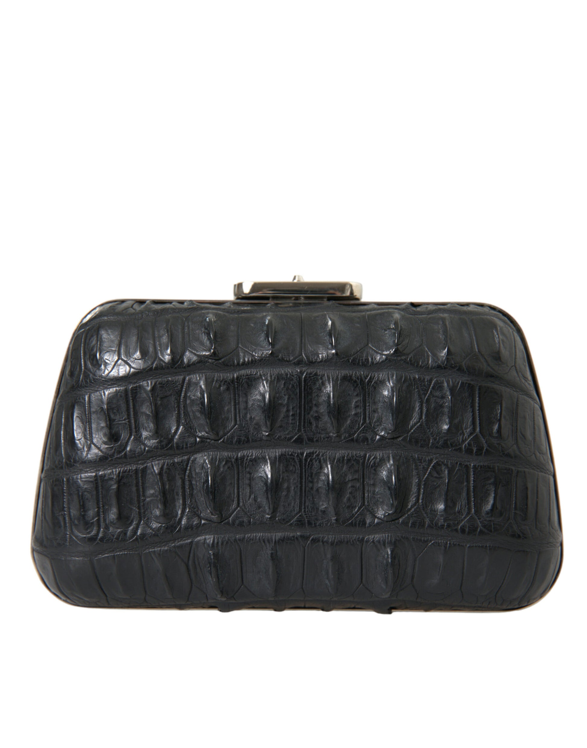 Balenciaga Elegant Crocodile Leather Evening Clutch at The Platonist