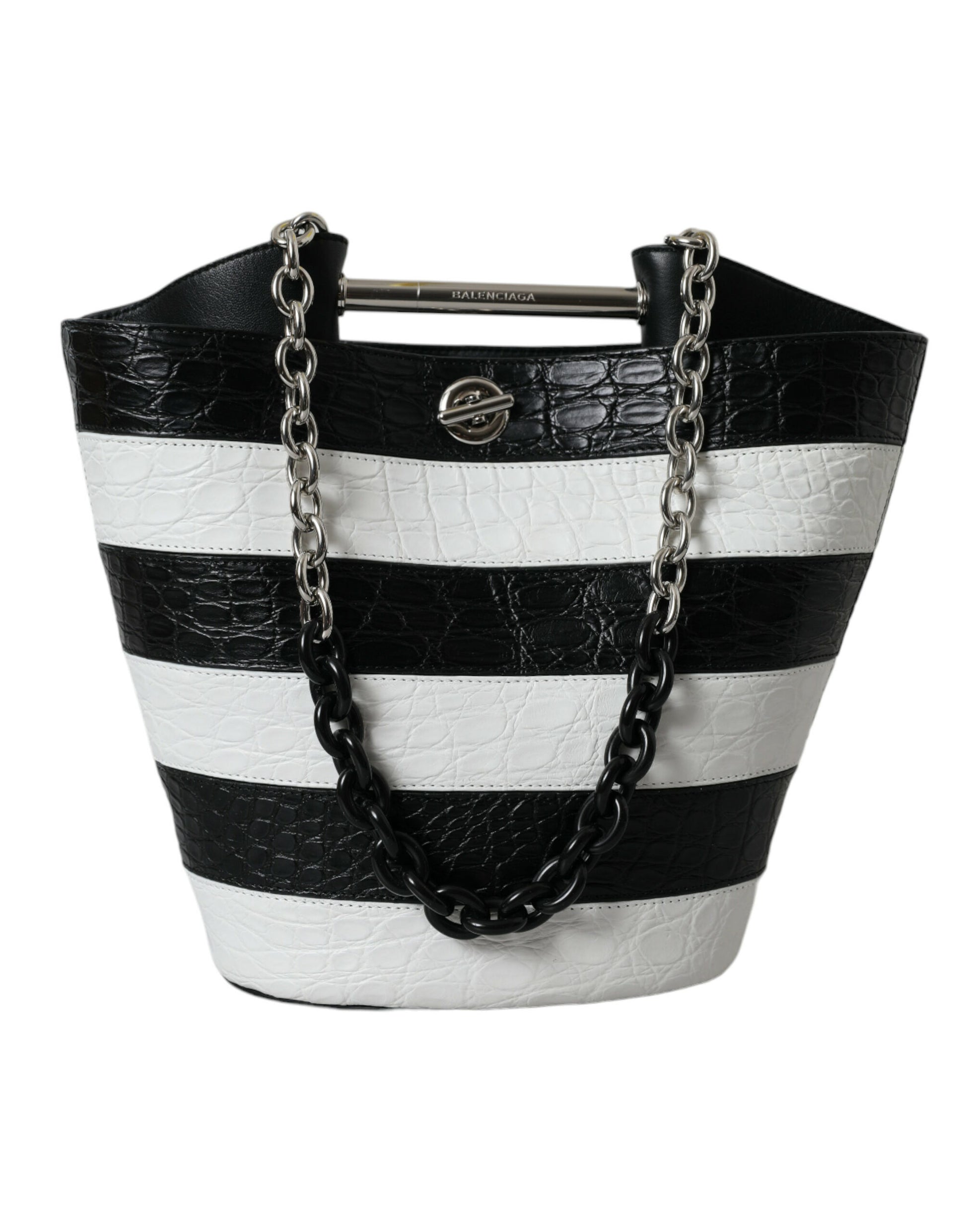 Balenciaga Chic Crocodile Leather Maxi Bucket Bag at The Platonist