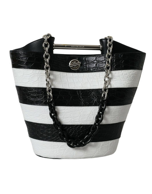 Balenciaga Chic Crocodile Leather Maxi Bucket Bag at The Platonist