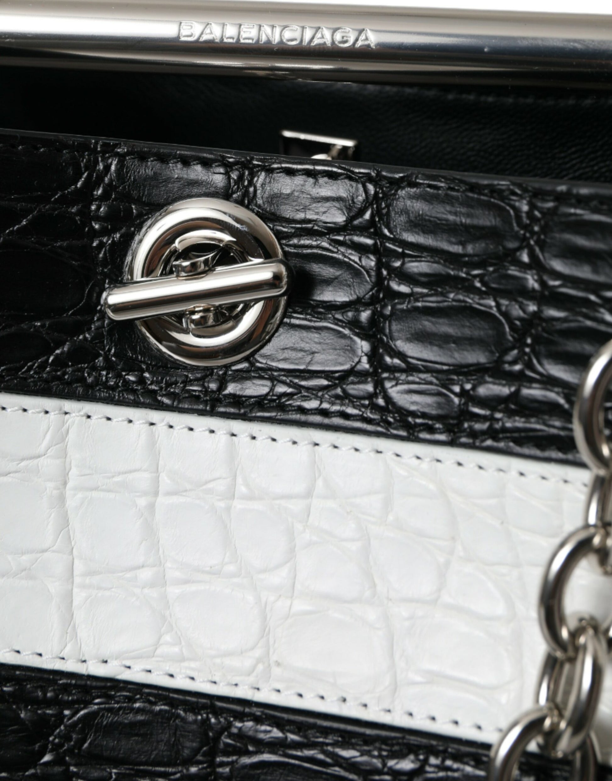 Balenciaga Chic Crocodile Leather Maxi Bucket Bag at The Platonist