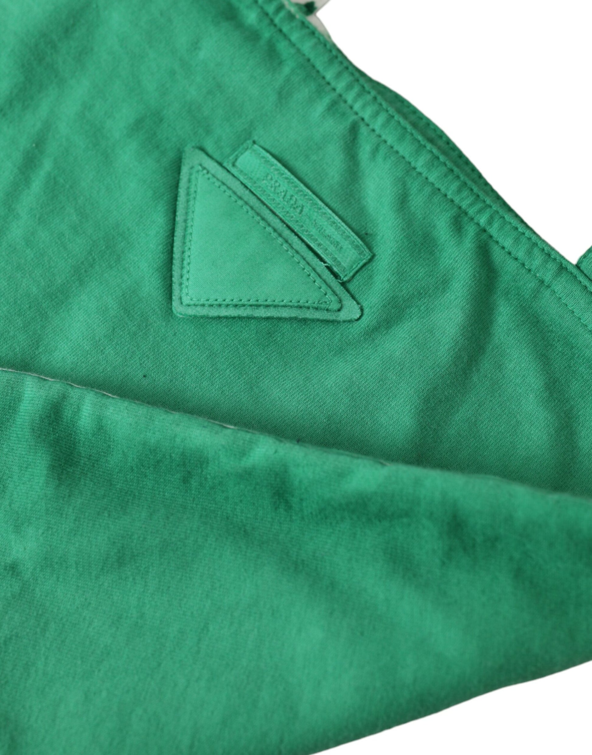Prada Elegant Green Fabric Tote Bag at The Platonist