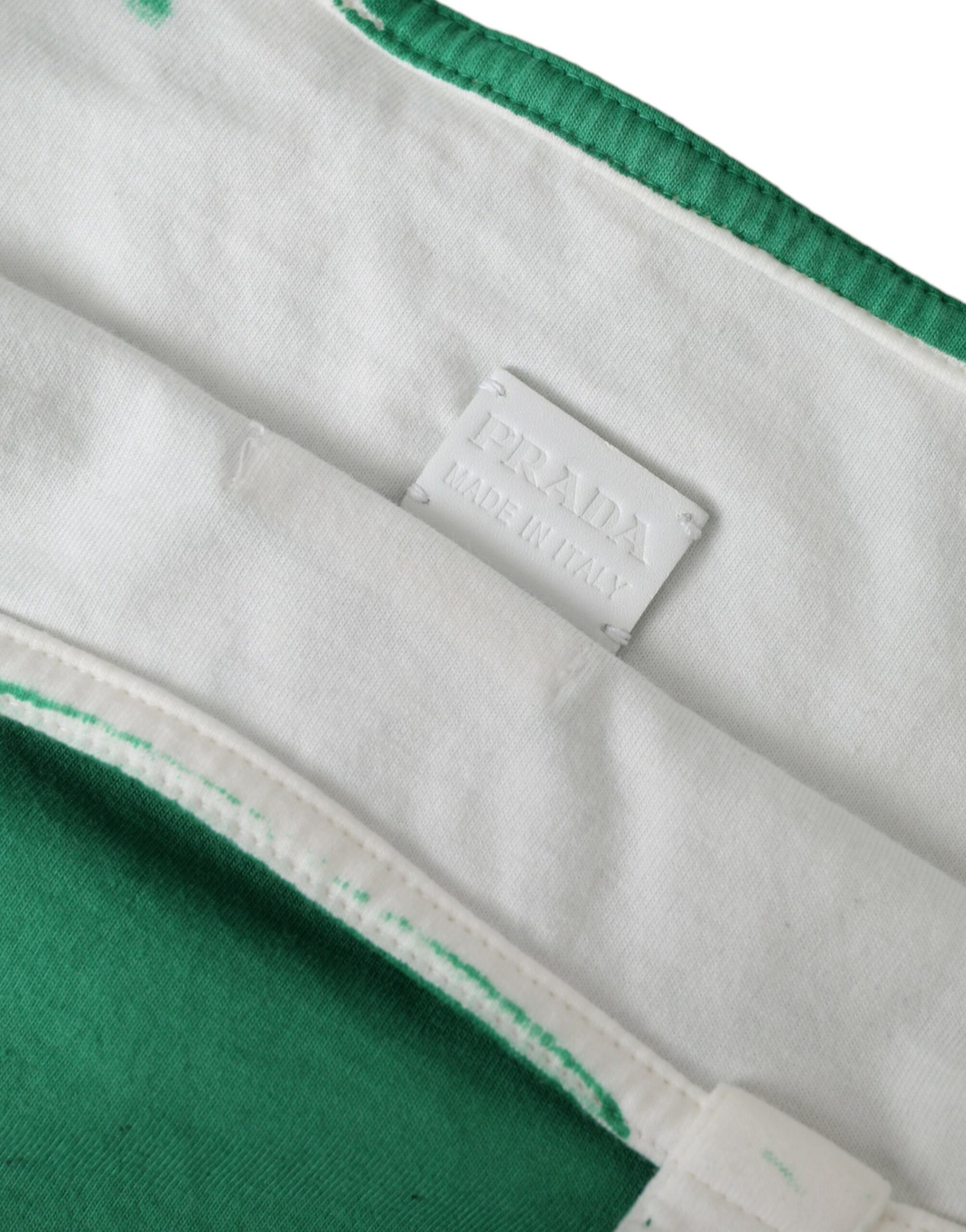 Prada Elegant Green Fabric Tote Bag at The Platonist
