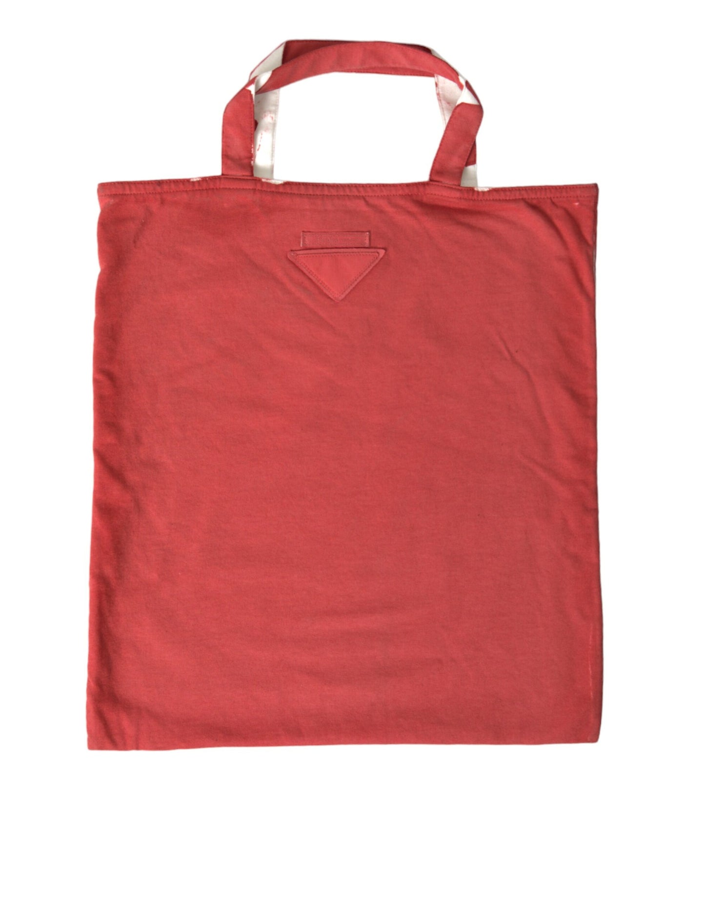 Prada Chic Red and White Fabric Tote Bag at The Platonist