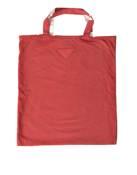 Prada Chic Red and White Fabric Tote Bag at The Platonist