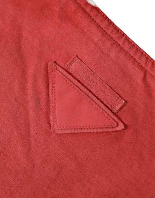 Prada Chic Red and White Fabric Tote Bag at The Platonist