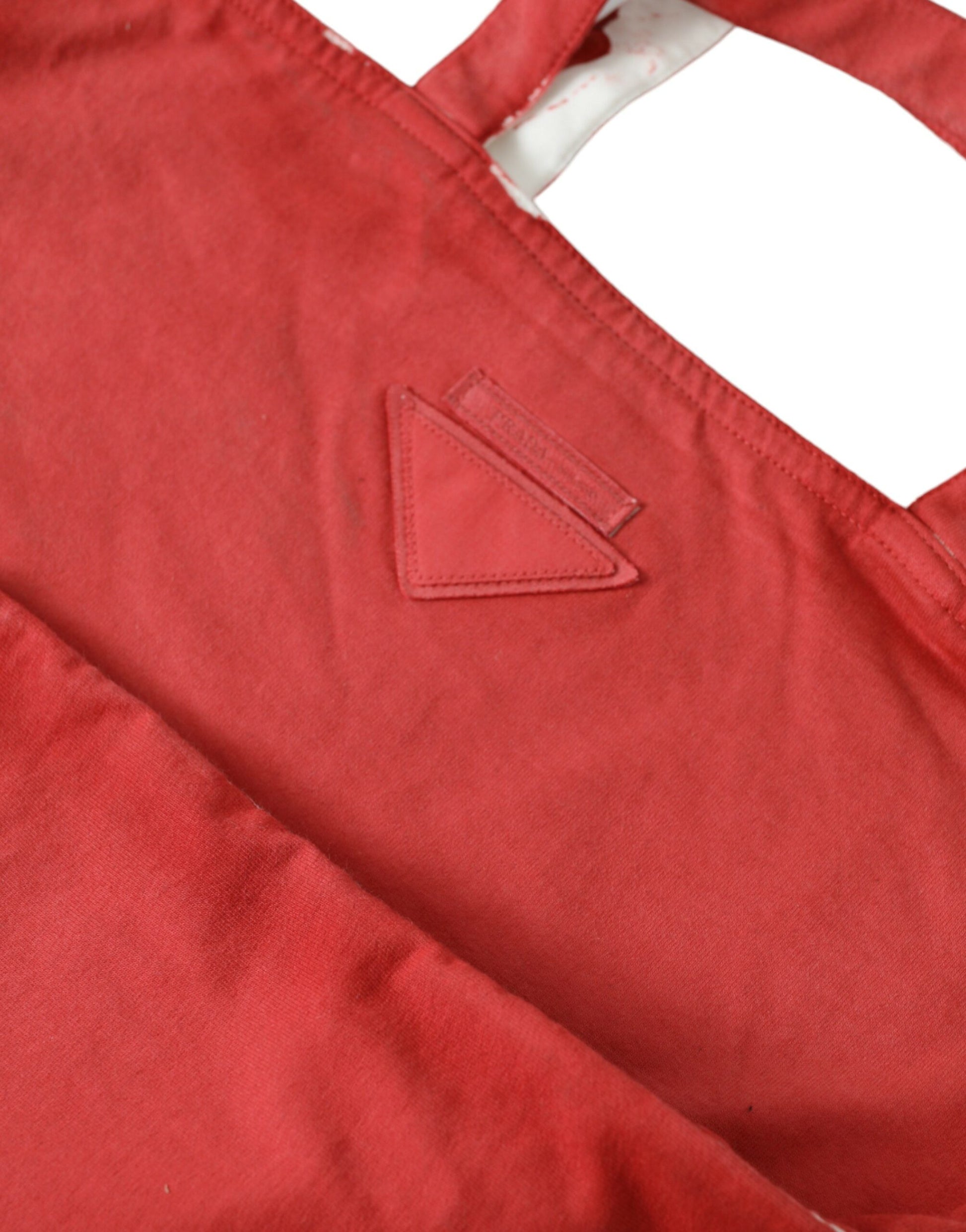 Prada Chic Red and White Fabric Tote Bag at The Platonist