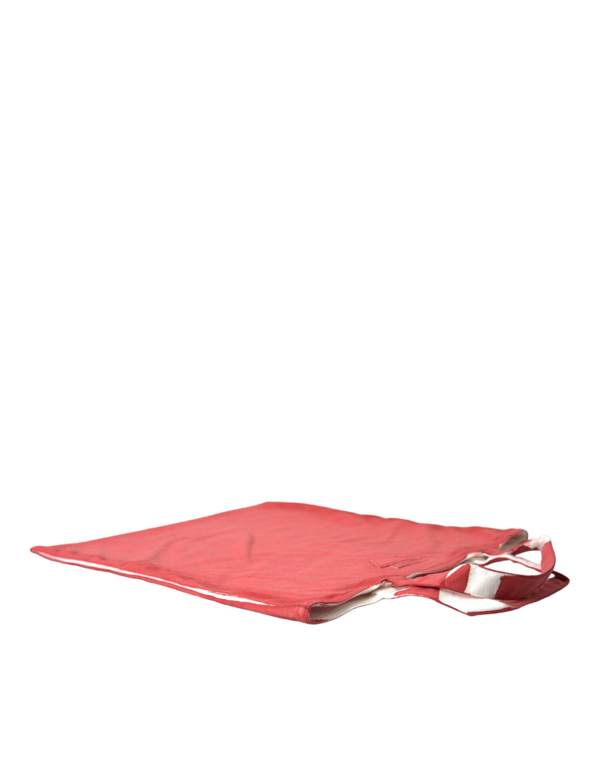 Prada Chic Red and White Fabric Tote Bag at The Platonist
