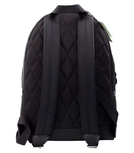 Burberry Abbeydale Branded Stamp Black Nylon Backpack Shoulder Bookbag at The Platonist