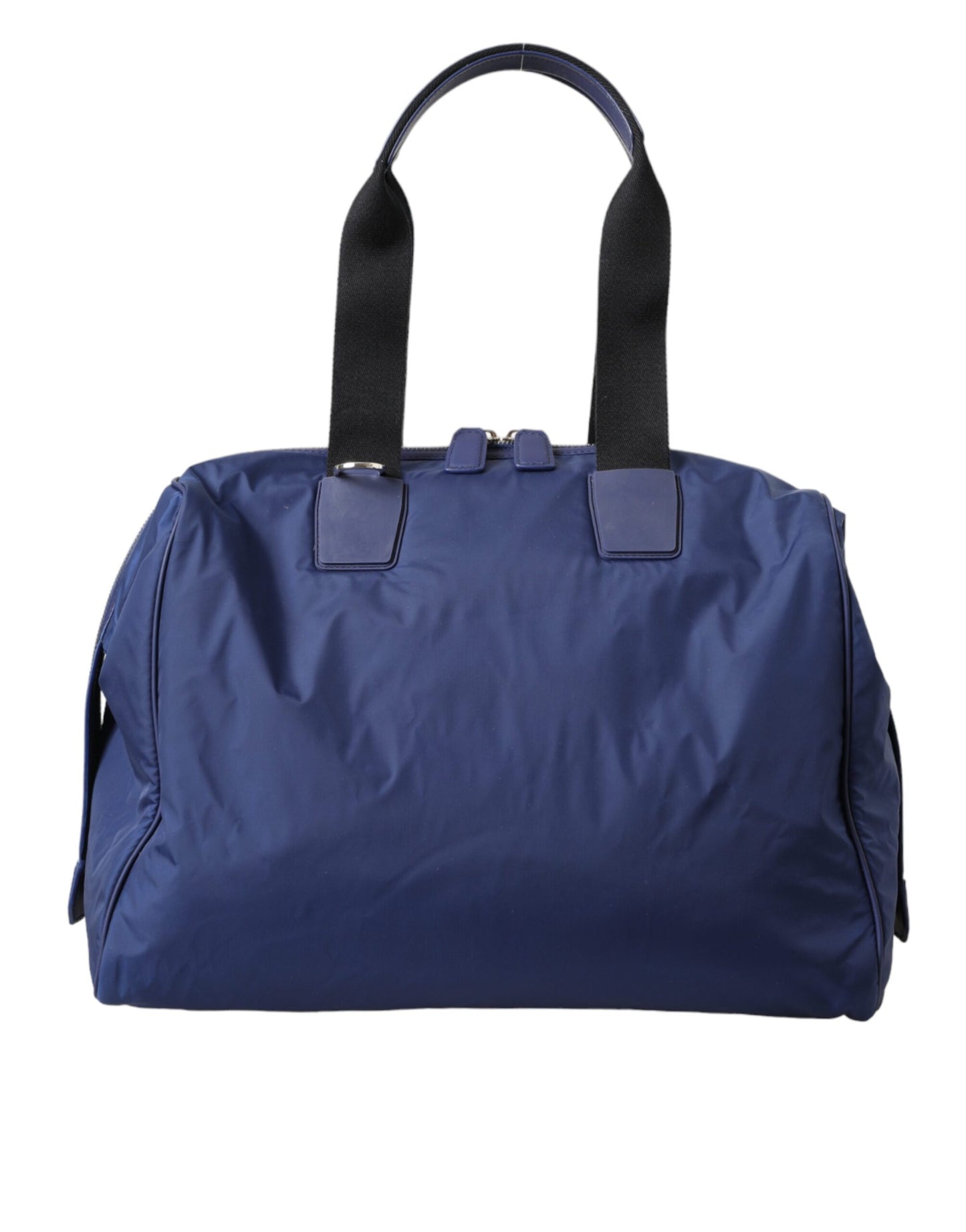 Sac de voyage à bandoulière Dolce &amp; Gabbana en nylon bleu et cuir de veau