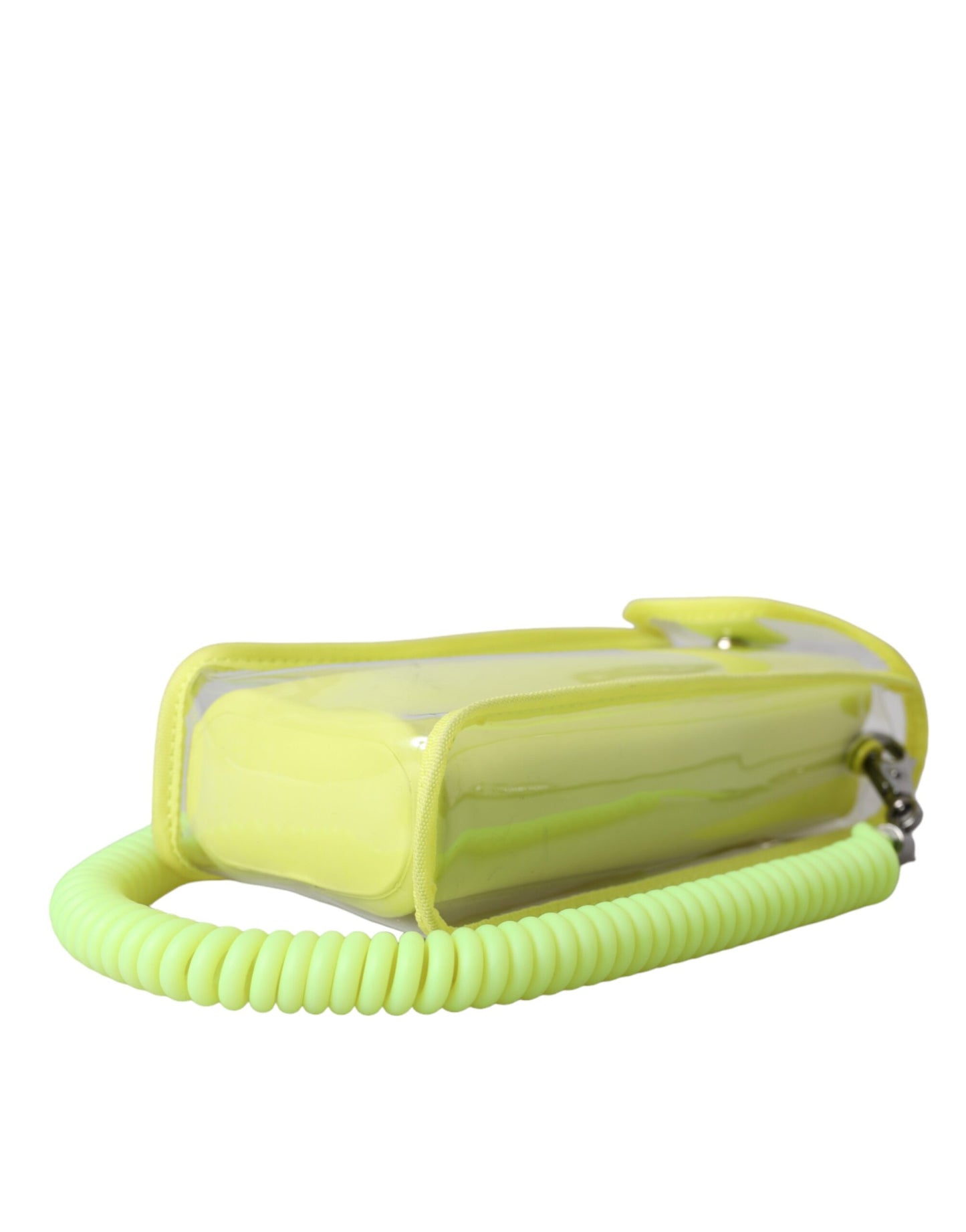 Dolce & Gabbana Yellow Green Plastic Dg Logo Neck Strap Cardholder Wallet