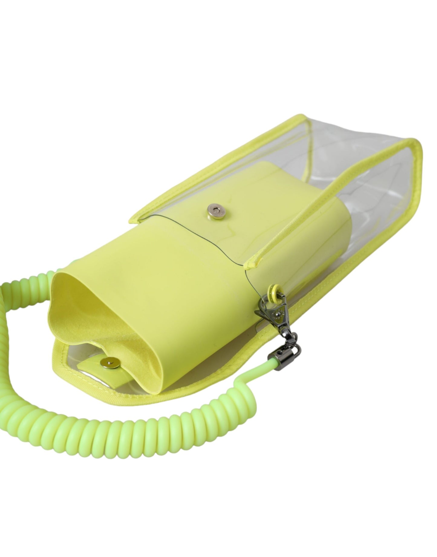 Dolce & Gabbana Yellow Green Plastic Dg Logo Neck Strap Cardholder Wallet