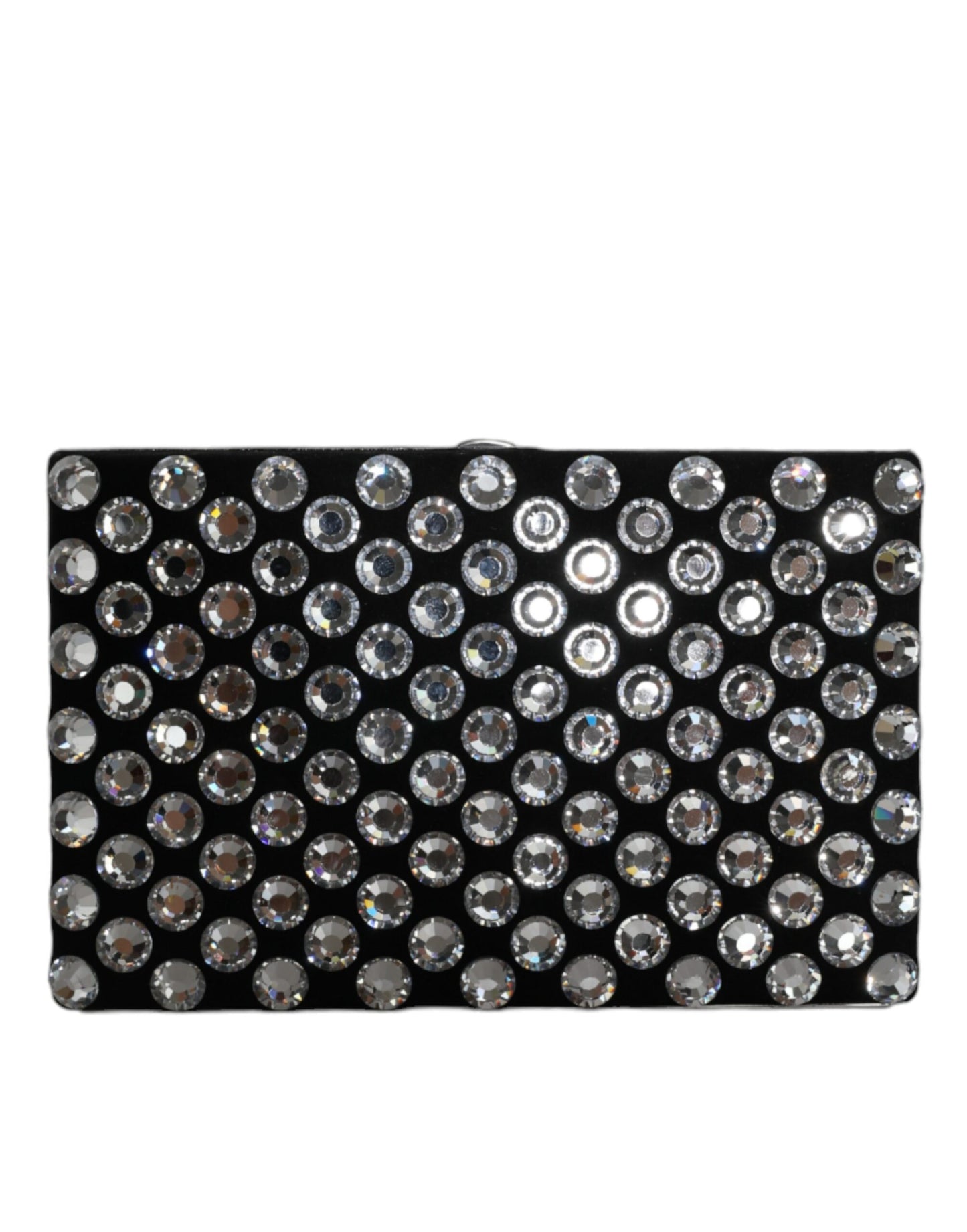 Pochette de soirée en velours noir Dolce &amp; Gabbana avec cristaux