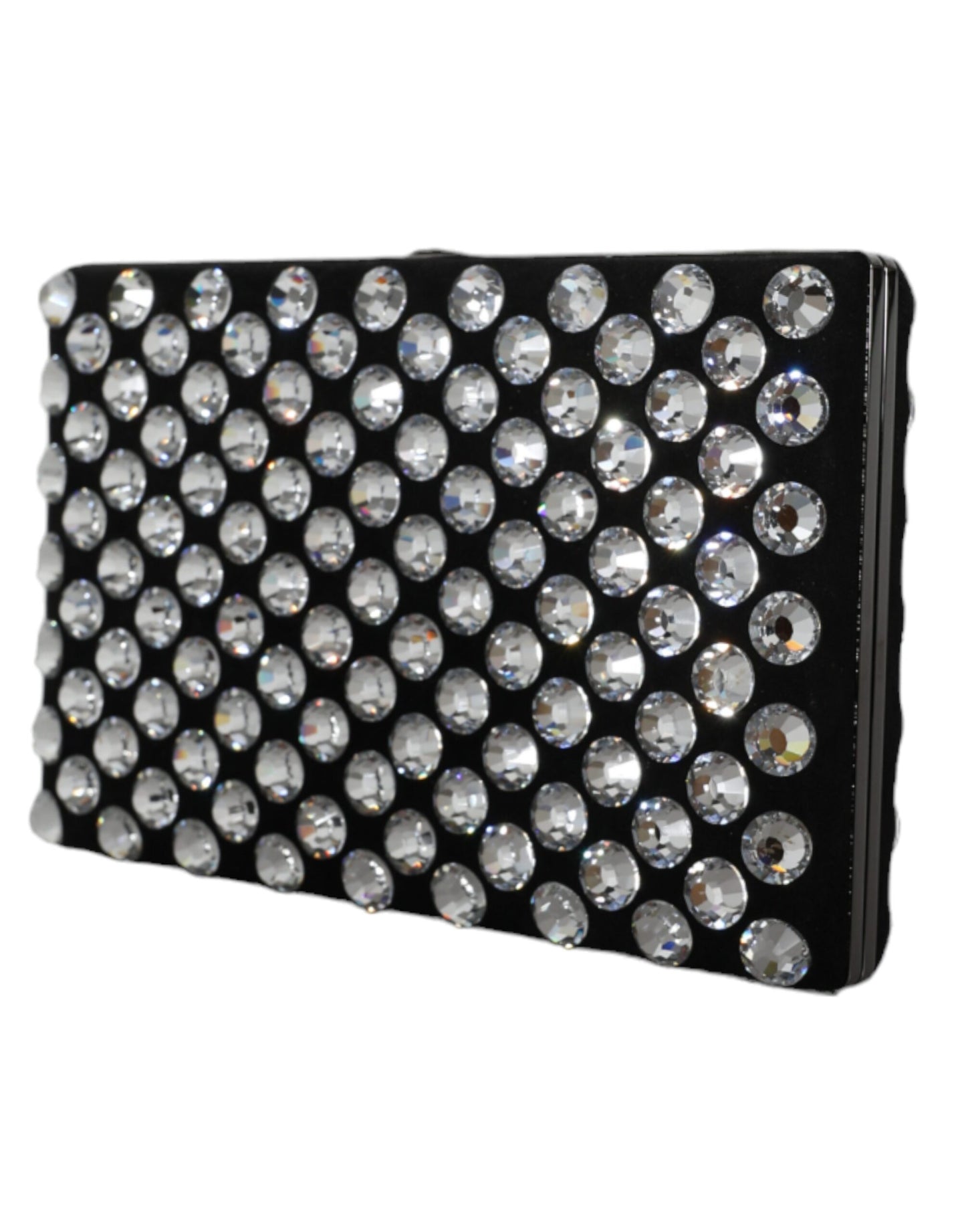 Pochette de soirée en velours noir Dolce &amp; Gabbana avec cristaux
