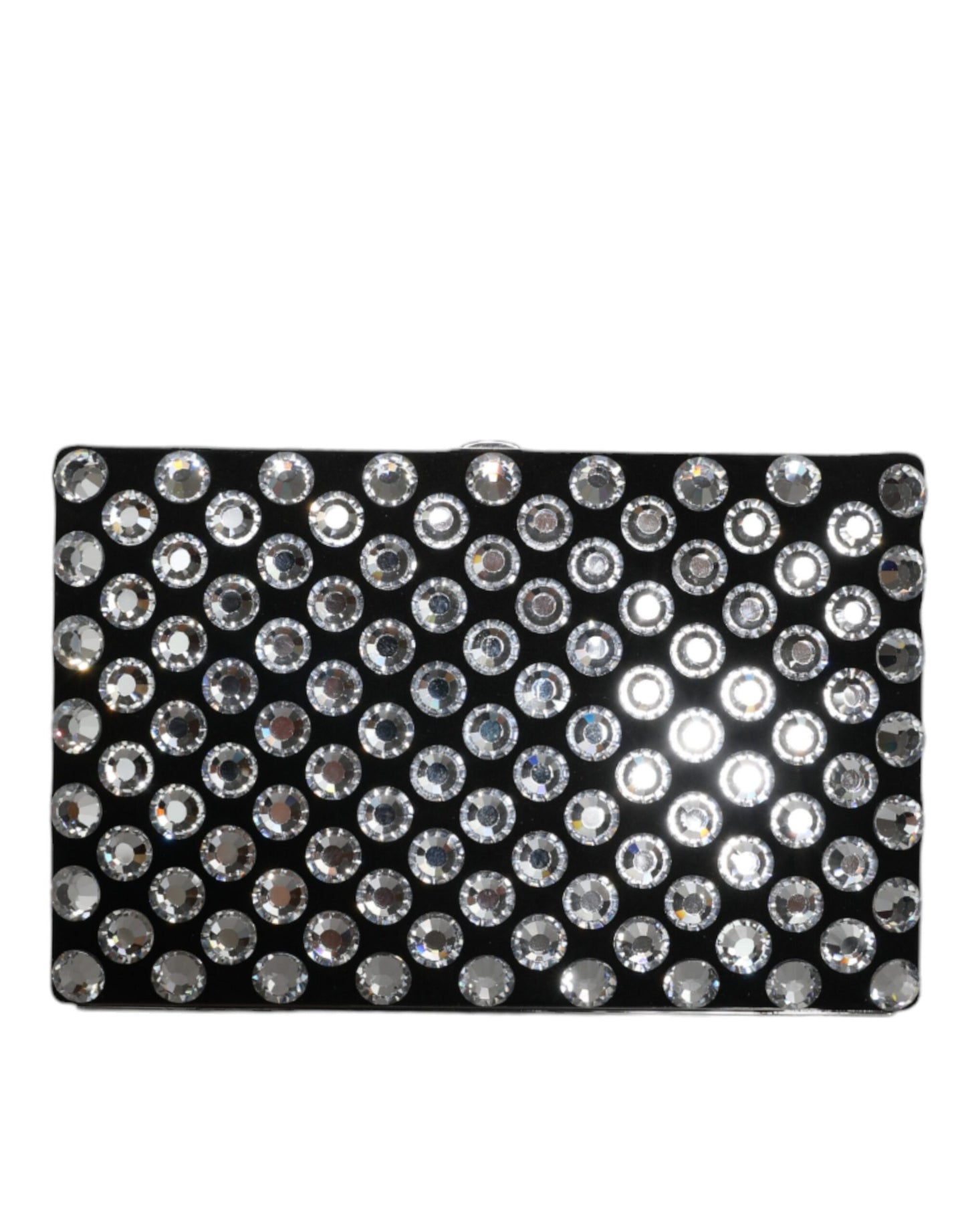 Pochette de soirée en velours noir Dolce &amp; Gabbana avec cristaux