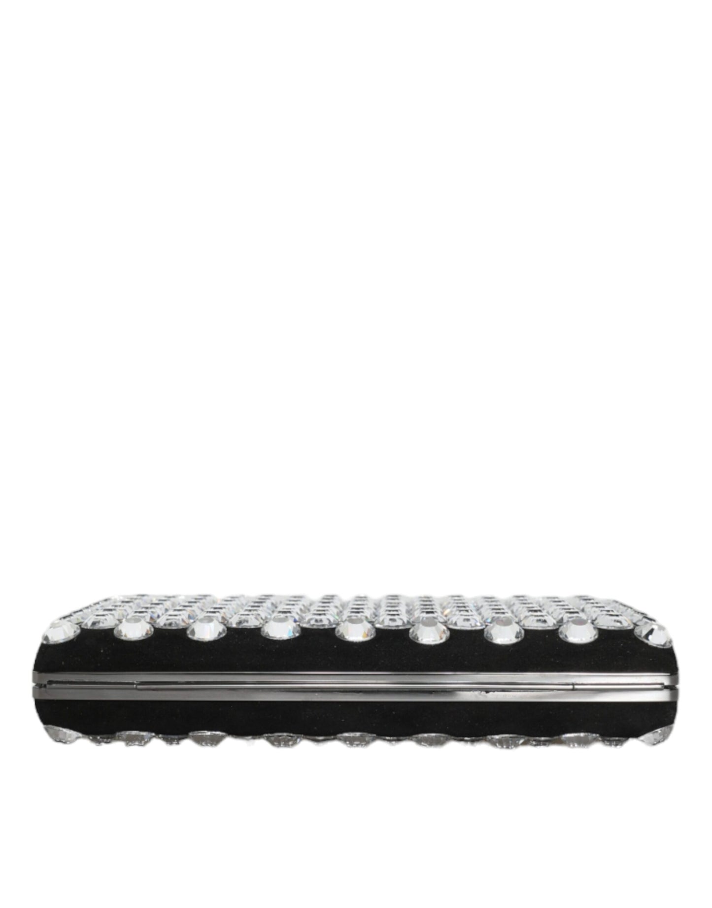 Pochette de soirée en velours noir Dolce &amp; Gabbana avec cristaux