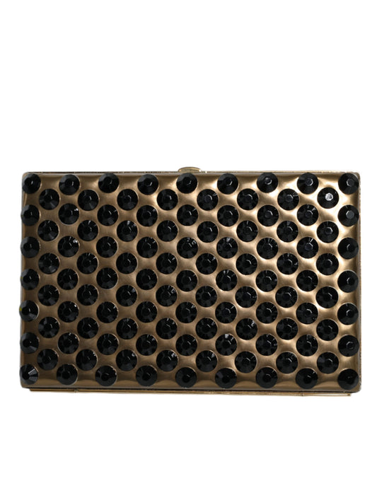 Dolce &amp; Gabbana Pochette de soirée à deux volets en cristal doré pour femme