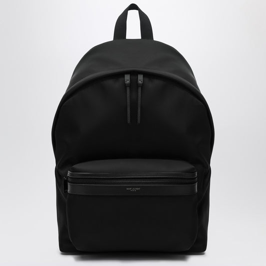 Saint Laurent Black Leather And Nylon Backpack