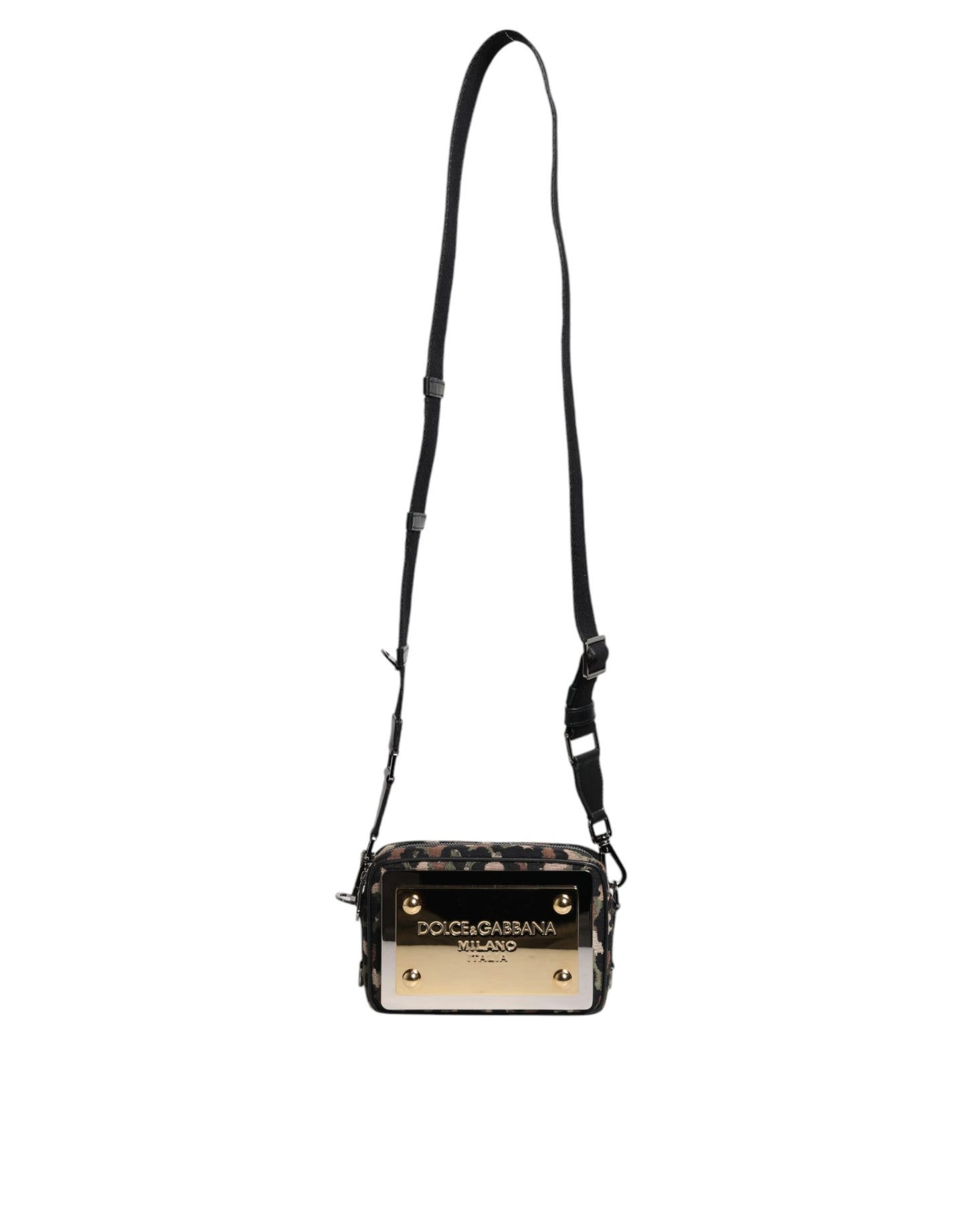 Dolce & Gabbana Multicolor Leopard Jacquard Dg Logo Crossbody Bag