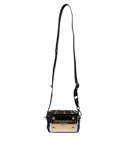 Dolce & Gabbana Multicolor Leopard Jacquard Dg Logo Crossbody Bag