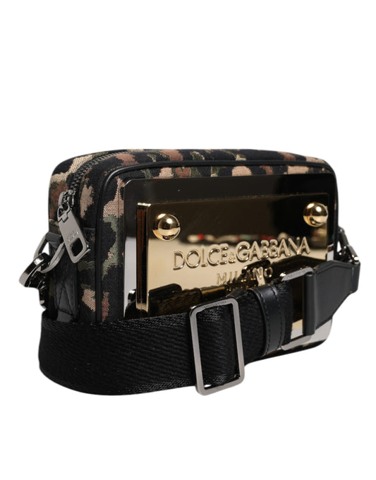 Dolce & Gabbana Multicolor Leopard Jacquard Dg Logo Crossbody Bag