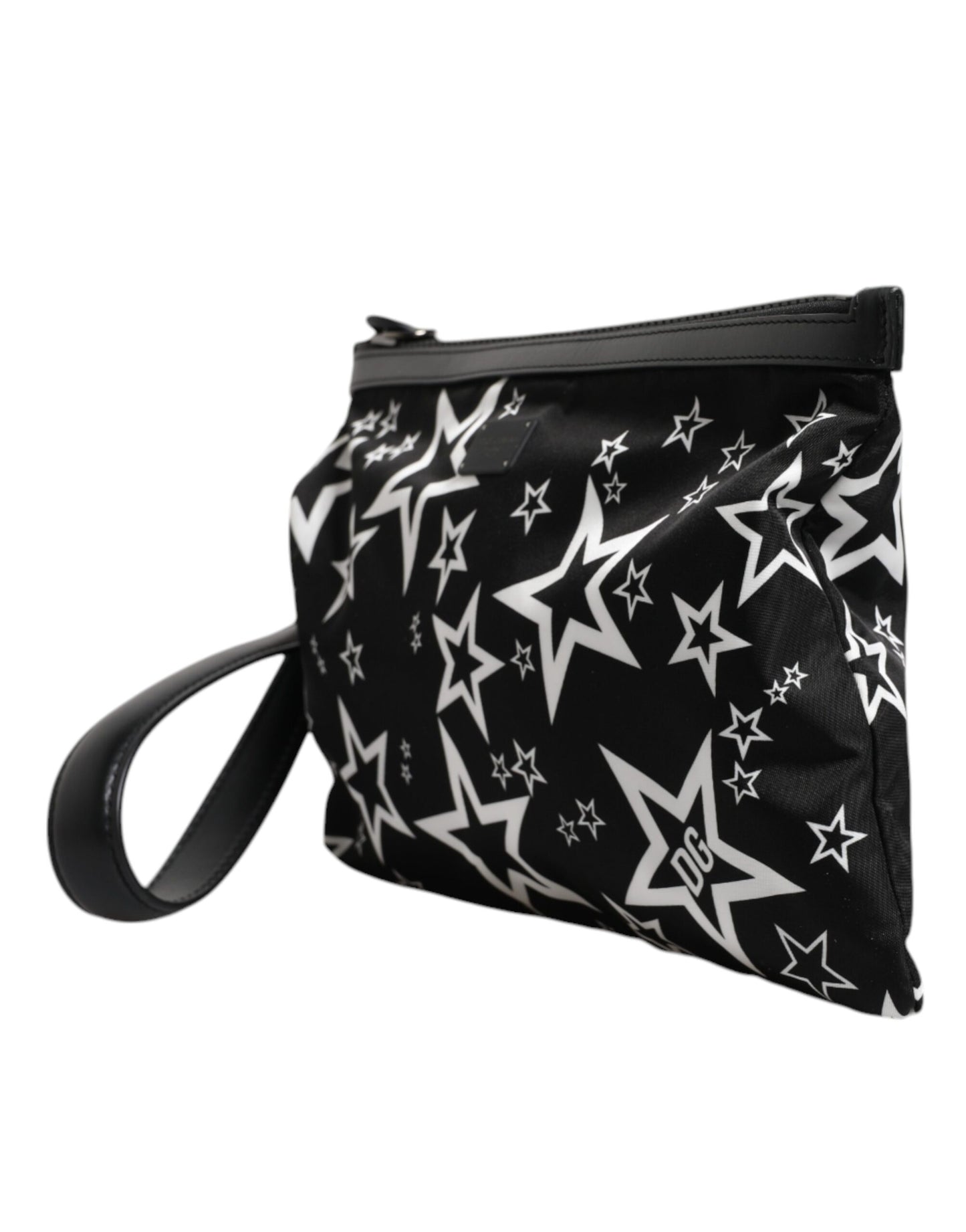 Pochette Dolce &amp; Gabbana à motif étoiles noires et blanches