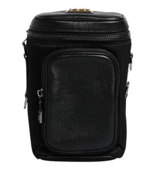 Dolce &amp; Gabbana – Schwarze Umhängetasche aus Leder mit Logo