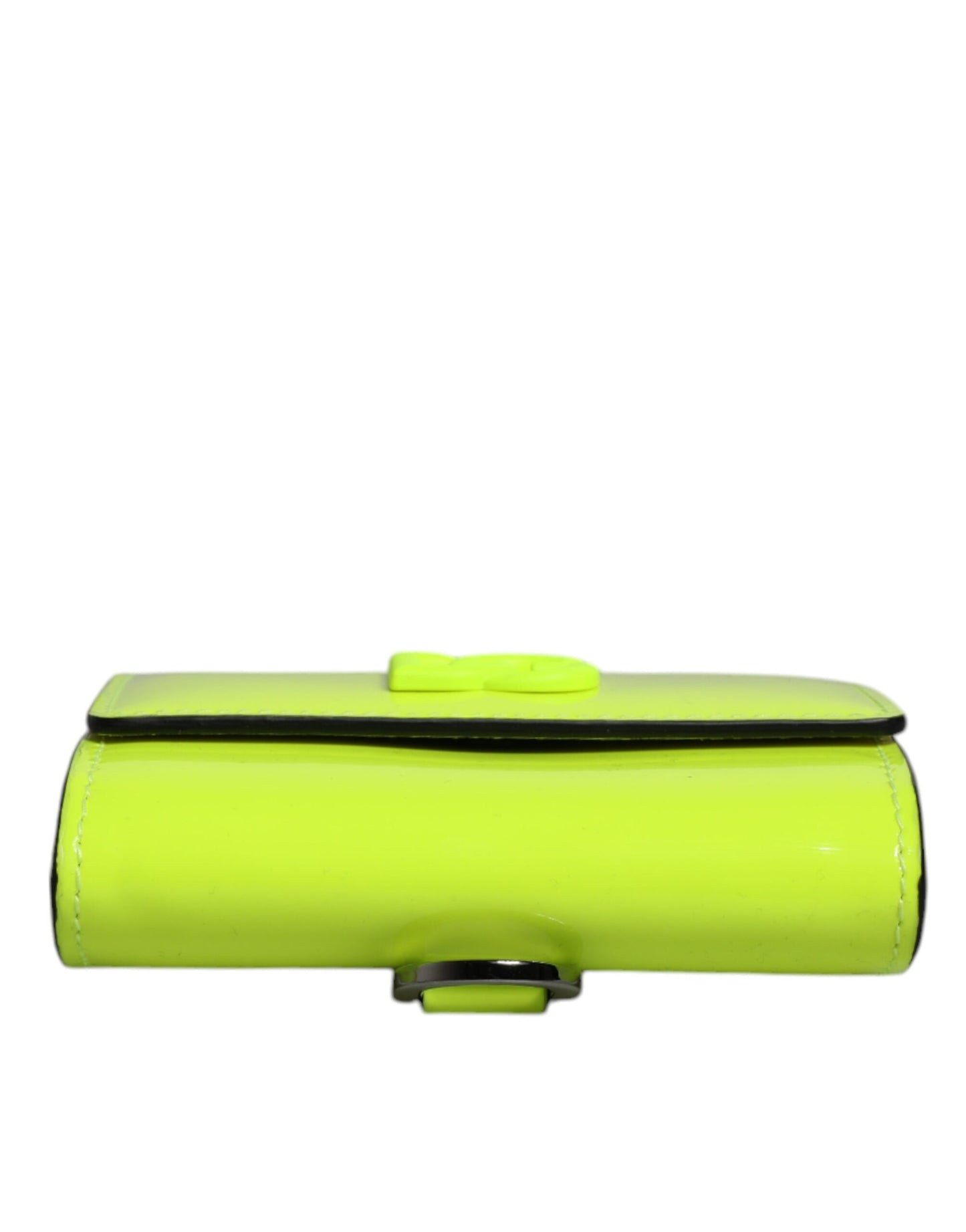 Dolce & Gabbana Yellow Green Bifold Dg Logo Neck Strap Cardholder Wallet
