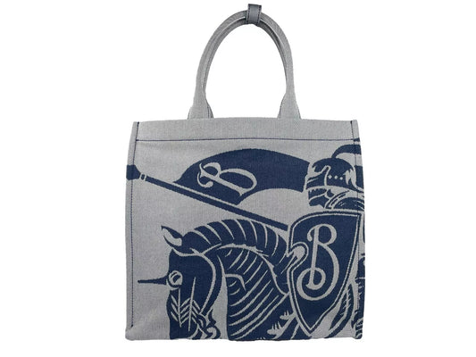 Burberry Navy EKD Canvas Tote Bag With Coin Pouch at The Platonist