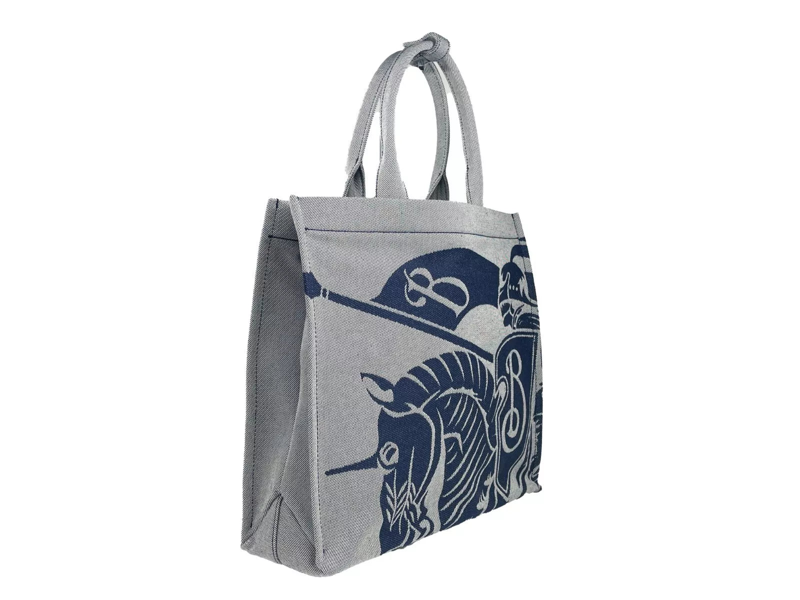 Burberry Navy EKD Canvas Tote Bag With Coin Pouch at The Platonist