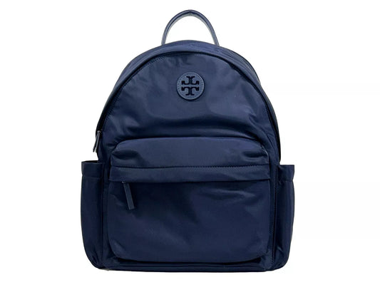 Tory Burch Navy Ella Nylon Backpack Bag 88368 at The Platonist