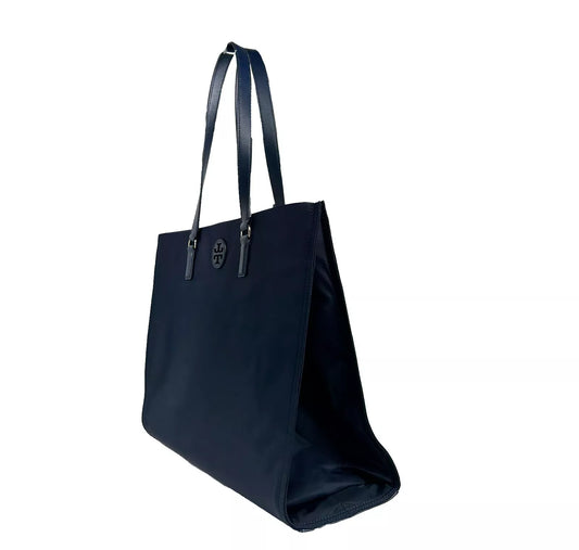 Tory Burch Navy Ella Large Nylon Tote Bag Purse 136144 at The Platonist