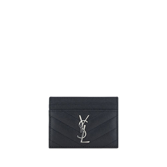 Saint Laurent Black Leather Card Holder at The Platonist