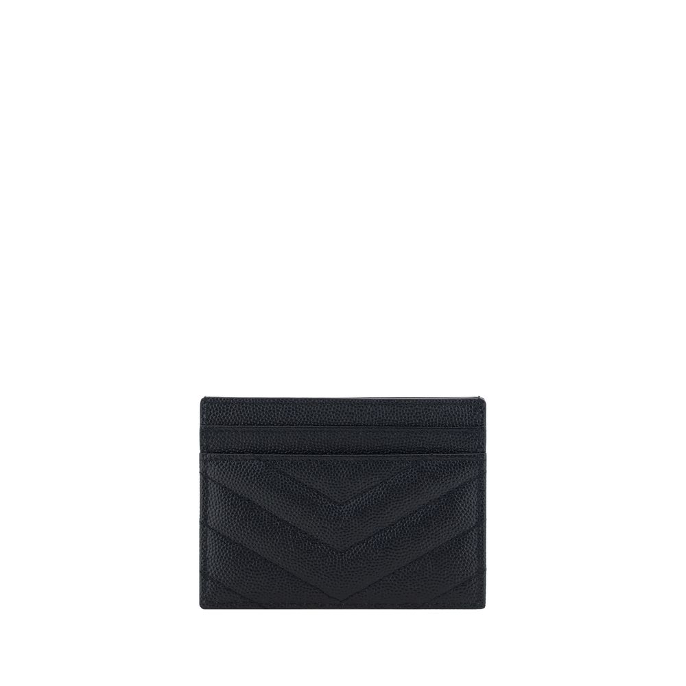 Saint Laurent Black Leather Card Holder at The Platonist
