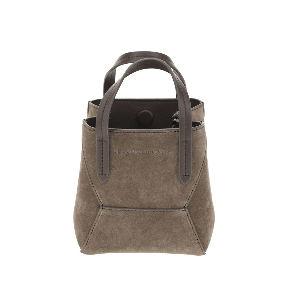 Brunello Cucinelli Suede Shoulder Bag at The Platonist